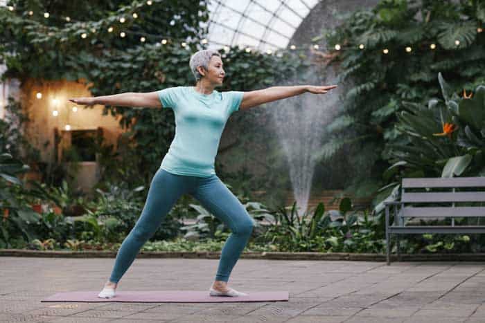 woman doing yoga